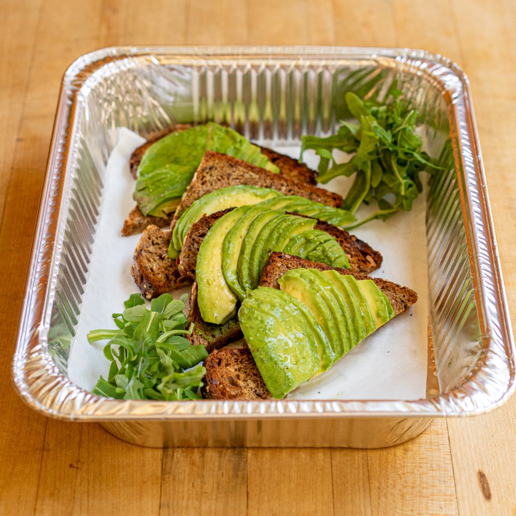 Sliced Avocado with 7-grain toast