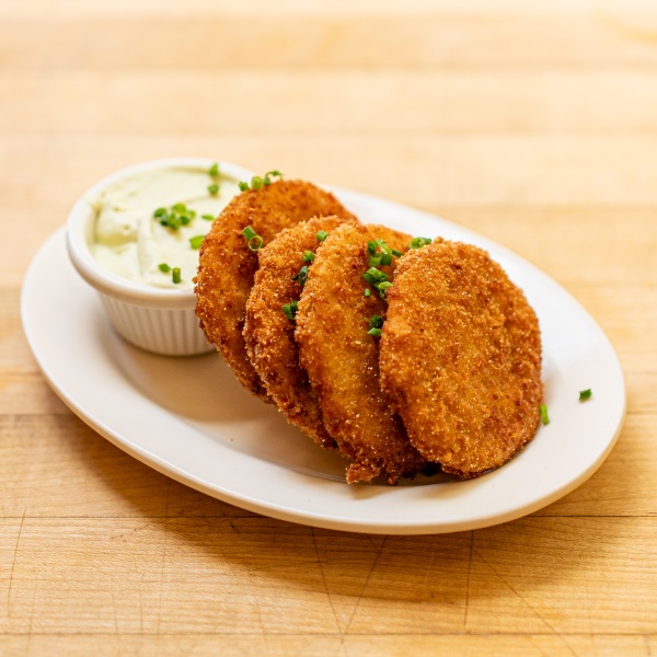 Side: Fried Green Tomatoes with jalapeño sour cream